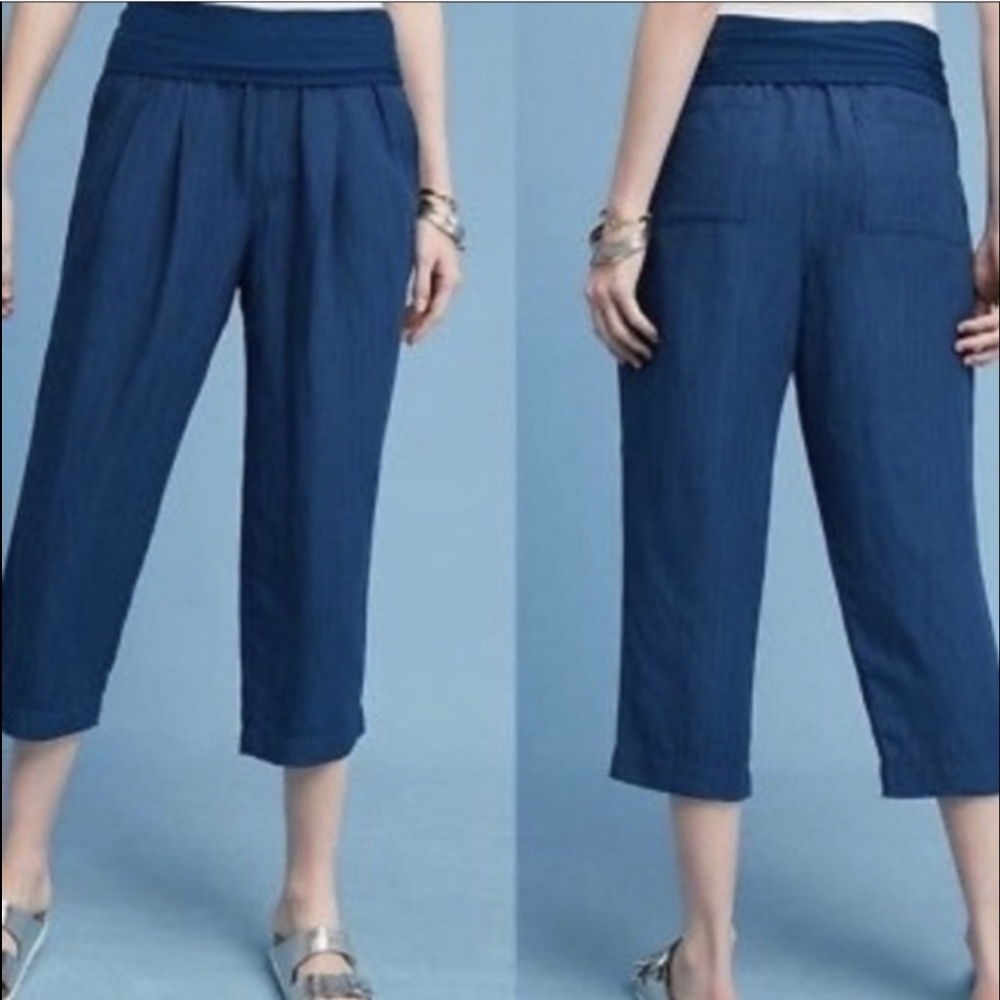 Anthropologie Hei Hei M Eventide Crop Pants Navy
